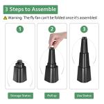 Fly Fans for Tables 4 Pack - Fly Repellent for Outdoor Indoor Meal - Portable Automatic Picnic Table Food Fly Fans -Fly repellent Fans Spinner for Restaurant, Party, Home