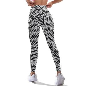 DROEYROEST Snake Skin Womens High Waist Workout Leggings Printed Tummy Control Running Sports Yoga Pants with Pockets M