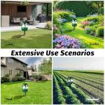 Solar-Powered Ultrasonic Animal Repellent with Motion Sensor, Waterproof Deer Repellent Device with LED Flashing Lights, Perfect for Outdoor Yards, Effective to Repel Deer, Coyotes, Raccoons, and Cats