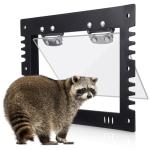 MorningRo 1 Pack Raccoon One Way Excluder Door Inimitable Outside Live Trap Raccoon Repellent Dog Proof Eviction Possum Trap for Attics Home Farms(10.6" X 8.3" X 0.8")