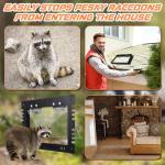 MorningRo 1 Pack Raccoon One Way Excluder Door Inimitable Outside Live Trap Raccoon Repellent Dog Proof Eviction Possum Trap for Attics Home Farms(10.6" X 8.3" X 0.8")