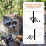 MorningRo 1 Pack Raccoon One Way Excluder Door Inimitable Outside Live Trap Raccoon Repellent Dog Proof Eviction Possum Trap for Attics Home Farms(10.6" X 8.3" X 0.8")