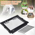 MorningRo 1 Pack Raccoon One Way Excluder Door Inimitable Outside Live Trap Raccoon Repellent Dog Proof Eviction Possum Trap for Attics Home Farms(10.6" X 8.3" X 0.8")