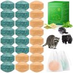 24 Pack Raccoon Repellent Ball, Natural Rodent Repellent Balls for House, Skunk & Raccoon Repellents for House, Keeping Skunk, Raccoon, Mouse, Out of Car, Garage, Attic, RV Mouse Deterrents Pet Safe