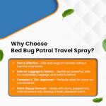 Bed Bug Patrol Natural Bed Bug Killer – 3 Pack (3oz Each) Travel Spray – Non-Toxic, TSA Safe, Child & Pet Friendly Formula for Airbnb, Luggage, Hotels, Rideshare, and Work Trips