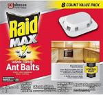 Raid Max Double Control Ant Baits, Kills the Colony, 8 Count