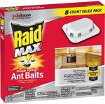 Raid Max Double Control Ant Baits, Kills the Colony, 8 Count