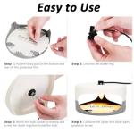 Flea Traps for Inside Your Home, 2 Pack Flea Trap with Sticky Pads Refills & Light Bulb Replacement, Odorless Natural Indoor Bed Bug Light Killer Insect Infestation Treatment Trap for Kids Pet