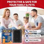 LULUCATCH Mouse Traps, 12 Pack Sticky Mouse Traps Indoor for Home, Pre-Baited Non-Toxic Bulk Glue Traps for Rats, Mice, Mole, Lizards, Pet Safe Pest Control for Home & Garage