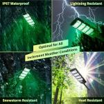 BINGLUX Hog Lights for Night Hunting - 10000LM Green Hunting Light for Hogs with Remote Control, Motion Sensor and Waterproof, Solar Powered Hog Feeder Light for Deer Coyote Varmint