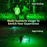 BINGLUX Hog Lights for Night Hunting - 10000LM Green Hunting Light for Hogs with Remote Control, Motion Sensor and Waterproof, Solar Powered Hog Feeder Light for Deer Coyote Varmint