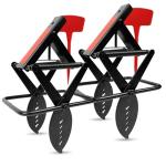 Mole Traps That Kill Best, 2 Pack Scissor Mole Trap, Sleek Black Stainless Steel Finish