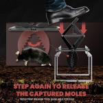 Mole Traps That Kill Best, 2 Pack Scissor Mole Trap, Sleek Black Stainless Steel Finish