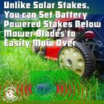 4 Pack Sonic Mole Chaser - Battery Operated Rodent Repeller Stake, Scares Away Moles, Voles, Gophers and Rats by Reusable Revolution (Green & Black)