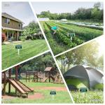 Solar Ultrasonic Animal Repellent Outdoor, 1 Pack Cat Repellent Outdoor with Motion Detection, Skunk for Yard Garden Farm, Raccoon,Squirrel,Deer,Rabbit,Rodent Deterrents Animal Repeller, Green