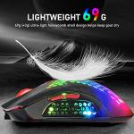 ZIYOU LANG Wired/Wireless Lightweight Gaming Mouse,16 RGB Backlit Mice with 7 Buttons Programmable Driver,PAW3325 12000DPI,Rechargeable 800mA Battery,Lightweight Honeycomb Shell Mouse for PC Gamer