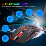 ZIYOU LANG Wired/Wireless Lightweight Gaming Mouse,16 RGB Backlit Mice with 7 Buttons Programmable Driver,PAW3325 12000DPI,Rechargeable 800mA Battery,Lightweight Honeycomb Shell Mouse for PC Gamer