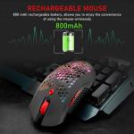 ZIYOU LANG Wired/Wireless Lightweight Gaming Mouse,16 RGB Backlit Mice with 7 Buttons Programmable Driver,PAW3325 12000DPI,Rechargeable 800mA Battery,Lightweight Honeycomb Shell Mouse for PC Gamer