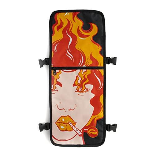 Skunk FaceOff Customizable Smell-proof Fashion Backpack (Fire, Face Cover L)