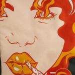 Skunk FaceOff Customizable Smell-proof Fashion Backpack (Fire, Face Cover L)