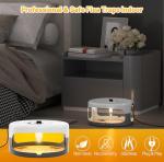 2 Pack Flea Traps for Inside Your Home, Indoor Flea Light, Bed Bug Killer with 8 Sticky Pads & 4 Light Bulb, Odorless Natural Insect Infestation Treatment Trap for Kid Pet