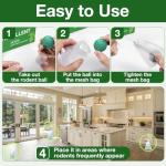 Mouse Rodent Repellent, 25 Pack Peppermint Oil Mouse Repellent Balls for Rats Mice Deterrent, Natural Mouse Traps for Indoor Outdoor Use, Keep Rodents Away from Garden and Home, Family & Pet Safe 03