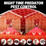 4 Pack Solar Powered Coyote Deterrent Devices, Waterproof Predator Control Lights Used to Deter Racoon Coyote Fox Skunk Deer Protect Your Chicken Coop and Property with Humane Wildlife Deterrence
