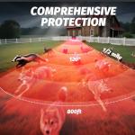 4 Pack Solar Powered Coyote Deterrent Devices, Waterproof Predator Control Lights Used to Deter Racoon Coyote Fox Skunk Deer Protect Your Chicken Coop and Property with Humane Wildlife Deterrence