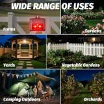 4 Pack Solar Powered Coyote Deterrent Devices, Waterproof Predator Control Lights Used to Deter Racoon Coyote Fox Skunk Deer Protect Your Chicken Coop and Property with Humane Wildlife Deterrence