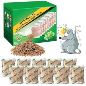 Mouse and Squirrel Repellent Pouches, 10 Packs Rat Repellent for Mice, Squirrels, Voles, Rodent Control for Indoor/Outdoor, Pet Safe Mouse Deterrent for House, Garden, Car, RV, Garage, Basement