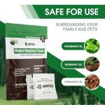 ARFEN Rodent Repellent Pouches, Peppermint Oil, All Natural, Plant Powered, Repel Mice and Rat, Squirrels, Mouse Repellent, Keep Mice Out from Indoor/Car/RV/Boat/Garage/Cabin,10 Pouches