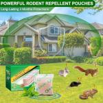 Mouse and Squirrel Repellent Pouches, 10 Packs Rat Repellent for Mice, Squirrels, Voles, Rodent Control for Indoor/Outdoor, Pet Safe Mouse Deterrent for House, Garden, Car, RV, Garage, Basement