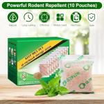 Mouse and Squirrel Repellent Pouches, 10 Packs Rat Repellent for Mice, Squirrels, Voles, Rodent Control for Indoor/Outdoor, Pet Safe Mouse Deterrent for House, Garden, Car, RV, Garage, Basement