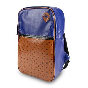 Skunk Backpack Urban - Smell Proof - Weather Resistant - NOW WITH COMBO LOCK (Blue/Brown Leather)