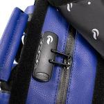 Skunk Backpack Urban - Smell Proof - Weather Resistant - NOW WITH COMBO LOCK (Blue/Brown Leather)