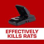 Tomcat Rat Snap Trap, 1 Rat Size Trap - Reusable - Effectively Kill Rats - Ideal for Home and Farm Use