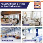 Roach Gel Bait Indoor and Outdoor: Cockroach Killer Repellents for German Cockroaches, Small Roaches – Cockroach Deterrent for Homes and Kitchens – Pet Safe Roach Control 4-Tubes