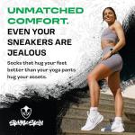 SKUNK SKIN Anti-Odor Crew Socks - Pack of 6 - Cool, Fresh, and Moisture-Absorbent Breathable Cotton Fabric, Crew-Cut Length - Men & Women - Everyday Wear, Travel and Active Lifestyle - White, Small