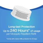 Mosquito Repellent Outdoor Patio, Bug Repellent Outdoor Electronic Mosquito Repeller for Camping Outing Hiking, Plant-Based Mosquito Control Device(2 Refills, Citronella)