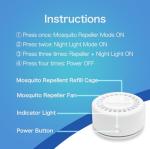 Mosquito Repellent Outdoor Patio, Bug Repellent Outdoor Electronic Mosquito Repeller for Camping Outing Hiking, Plant-Based Mosquito Control Device(2 Refills, Citronella)