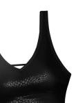 Foxiny Plus Size Sexy Backless Cheeky High Cut Leg Thong V Neck One Piece Swimsuit Women Tummy Control Brazilian Open Back Bathing Suit Bikini Snake Black XX-Large