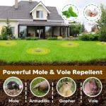 LEBMP Mole Repellent, Gopher Repellant, Vole Repellents Outdoor, Moles Deterrent for Lawn, Mole Control, Groundhog Repellent, Garden Vole Repellant, Keep Mole and Vole Out of Yard, Safe to Use-10P