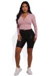 ShoSho Womens High Waist Yoga Biker Shorts Tummy Control Butt Sculpting Athleisure Bottoms Compression Shorts W/Phone Pockets Embossed Snakeskin Print Black Large