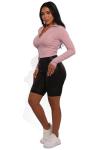 ShoSho Womens High Waist Yoga Biker Shorts Tummy Control Butt Sculpting Athleisure Bottoms Compression Shorts W/Phone Pockets Embossed Snakeskin Print Black Large