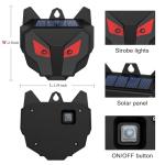4 Pack Solar Deer Repellent Outdoor, Skunk Repellent for Yard, Squirrel Repeller Devices with Red Lights, Waterproof Wild Nocturnal Animals, Cat, Wolf, Hawk, Coyote, Fox, Raccoon, Snake, Rabbit