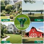 8 Pack Mole Repellent Solar Powered, IP65 Waterproof Gopher Chipmunk Repeller Outdoor, Groundhog Snake Repellent for Yard, Sonic Mole and Vole Deterrent Spikes, Effective Lawn and Garden Protection