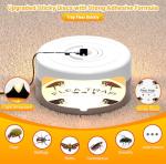 2 Pack Flea Traps for Inside Your Home, Indoor Flea Light, Bed Bug Killer with 8 Sticky Pads & 4 Light Bulb, Odorless Natural Insect Infestation Treatment Trap for Kid Pet