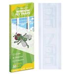 Kensizer 30-Pack Window Fly Traps for Indoors, Paper Sticky Strips, Fly Catcher Clear Windows Trap for Home, House Fly Killer Lady Bug Traps