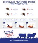Champion USA JustiFLY Feedthrough Cattle Fly Control | Non-Toxic Larvicide. Controls All Four Fly Species That Affect Cattle. Over 50 Million Head Treated (3 Pack)