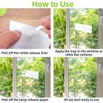 Kensizer 30-Pack Window Fly Traps for Indoors, Paper Sticky Strips, Fly Catcher Clear Windows Trap for Home, House Fly Killer Lady Bug Traps
